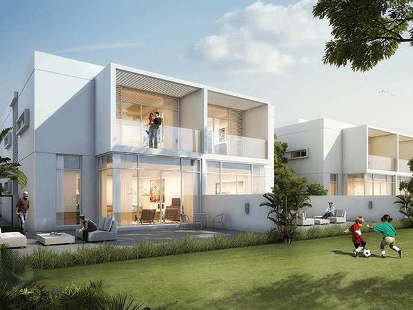 التقدم في أعمال الإنشاءات ضمن مشروع دبي للعقارات لإقامة منازل التاون هاوس أرابيلا 1 بدبي لاند